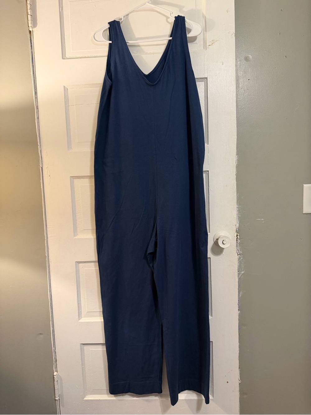 PACT Women’s All Ease Lounge Jumpsuit French Navy Size Medium - Picture 3 of 4